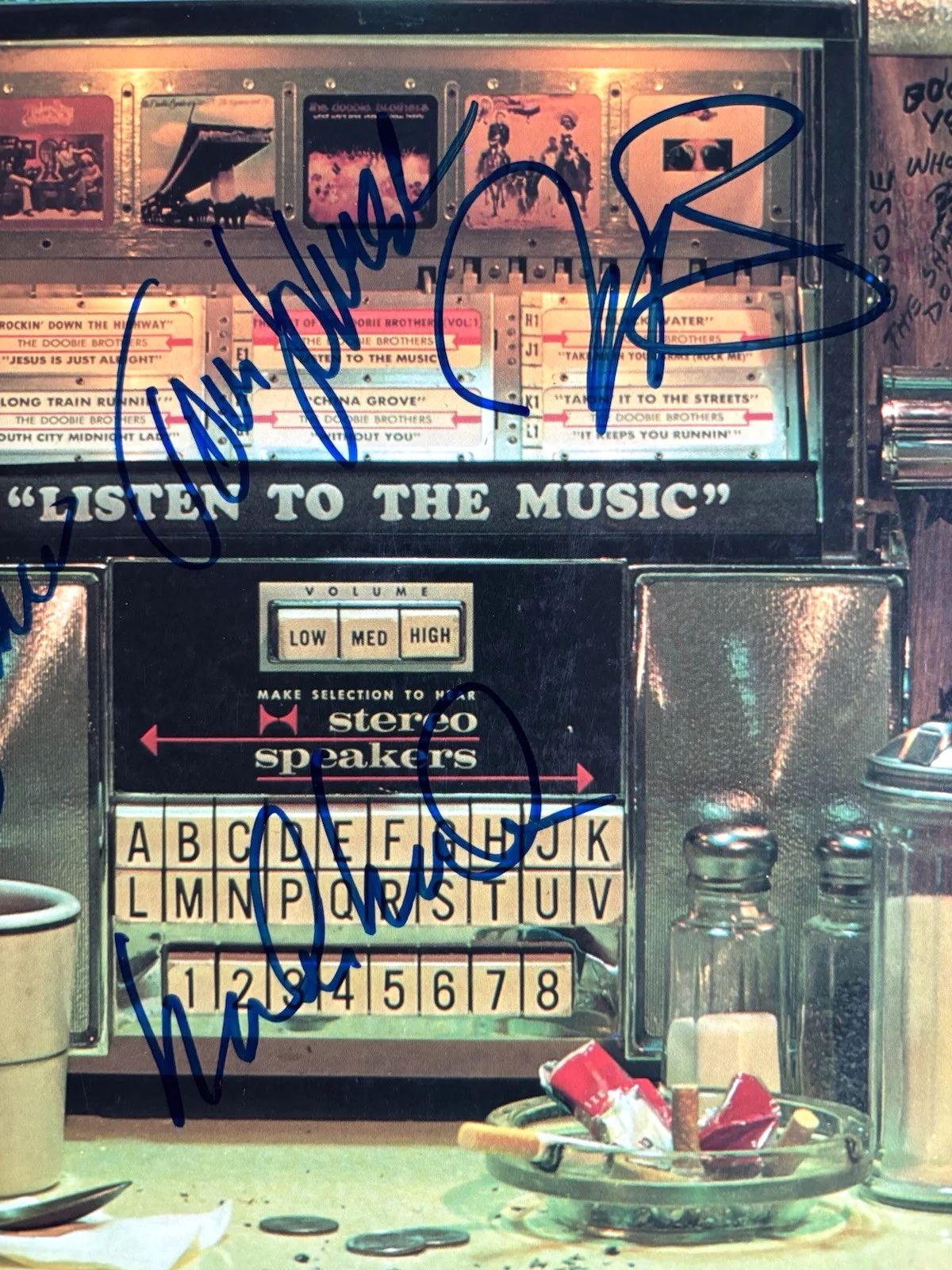 DOOBIE BROTHERS Signed x4 Vinyl Record JSA COA MICHAEL McDONALD Pat TOM Skunk, image 4