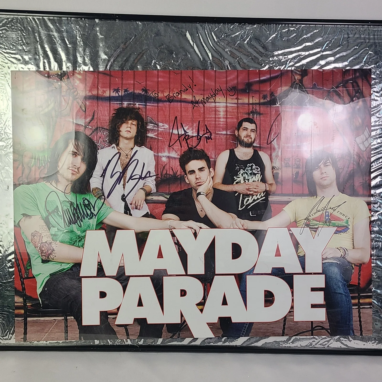 MAYDAY PARADE SIGNED AUTOGRAPH Monsters in the Closet 18x24 promo poster, image 3