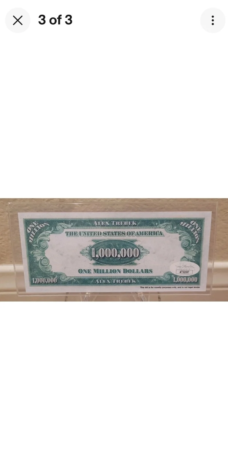 Alex Trebek Jsa Certified Autograph, image 2