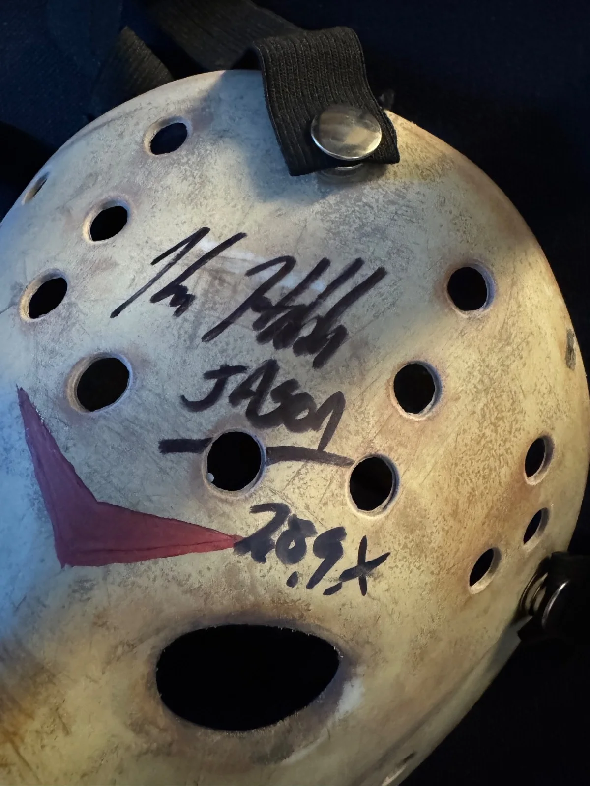 Kane Hodder — KANE HODDER & Larry Zerner (Shelly) Signed Jason Voorhees Mask Friday the 13th, image 2
