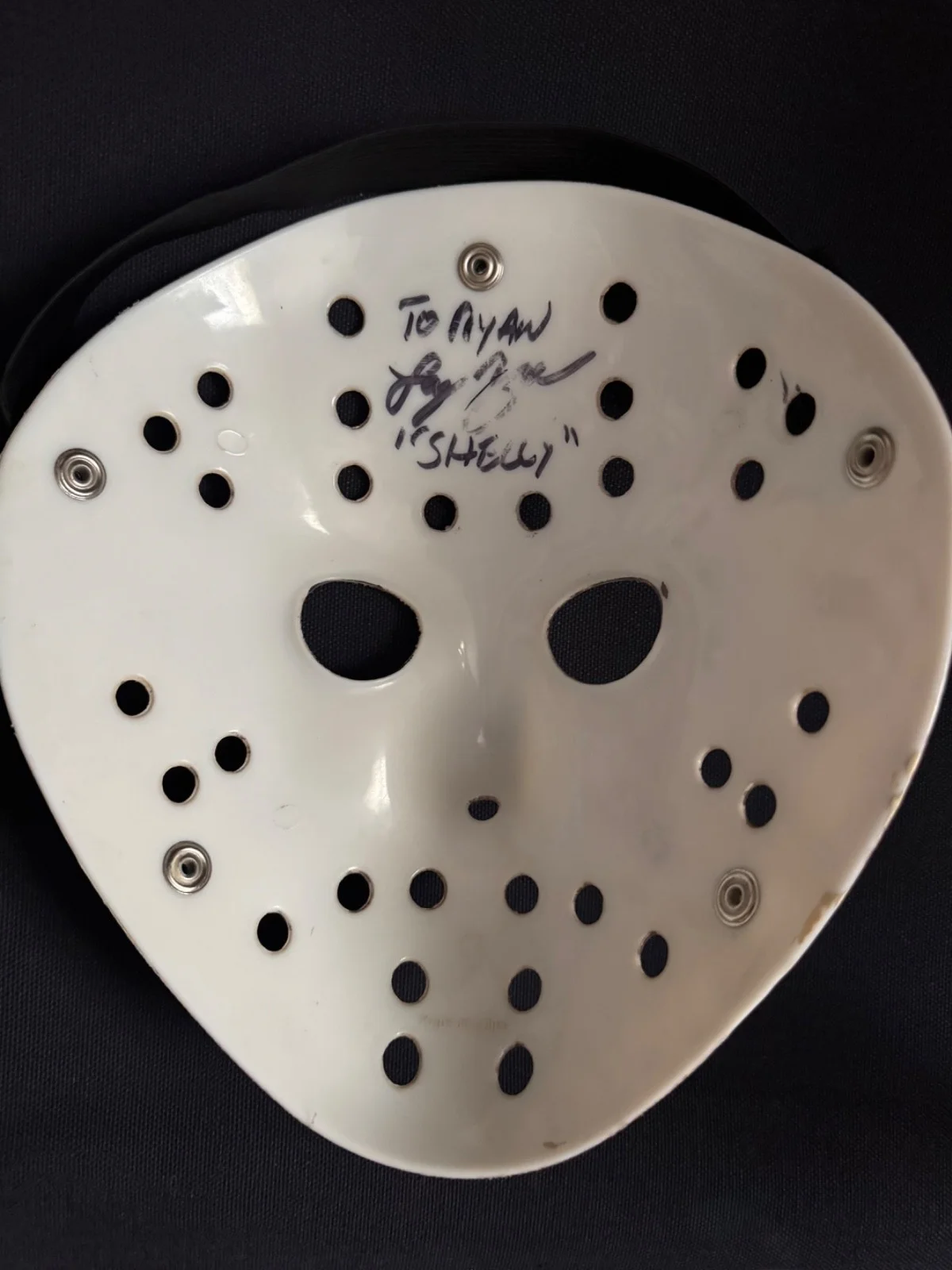 Kane Hodder — KANE HODDER & Larry Zerner (Shelly) Signed Jason Voorhees Mask Friday the 13th, image 4