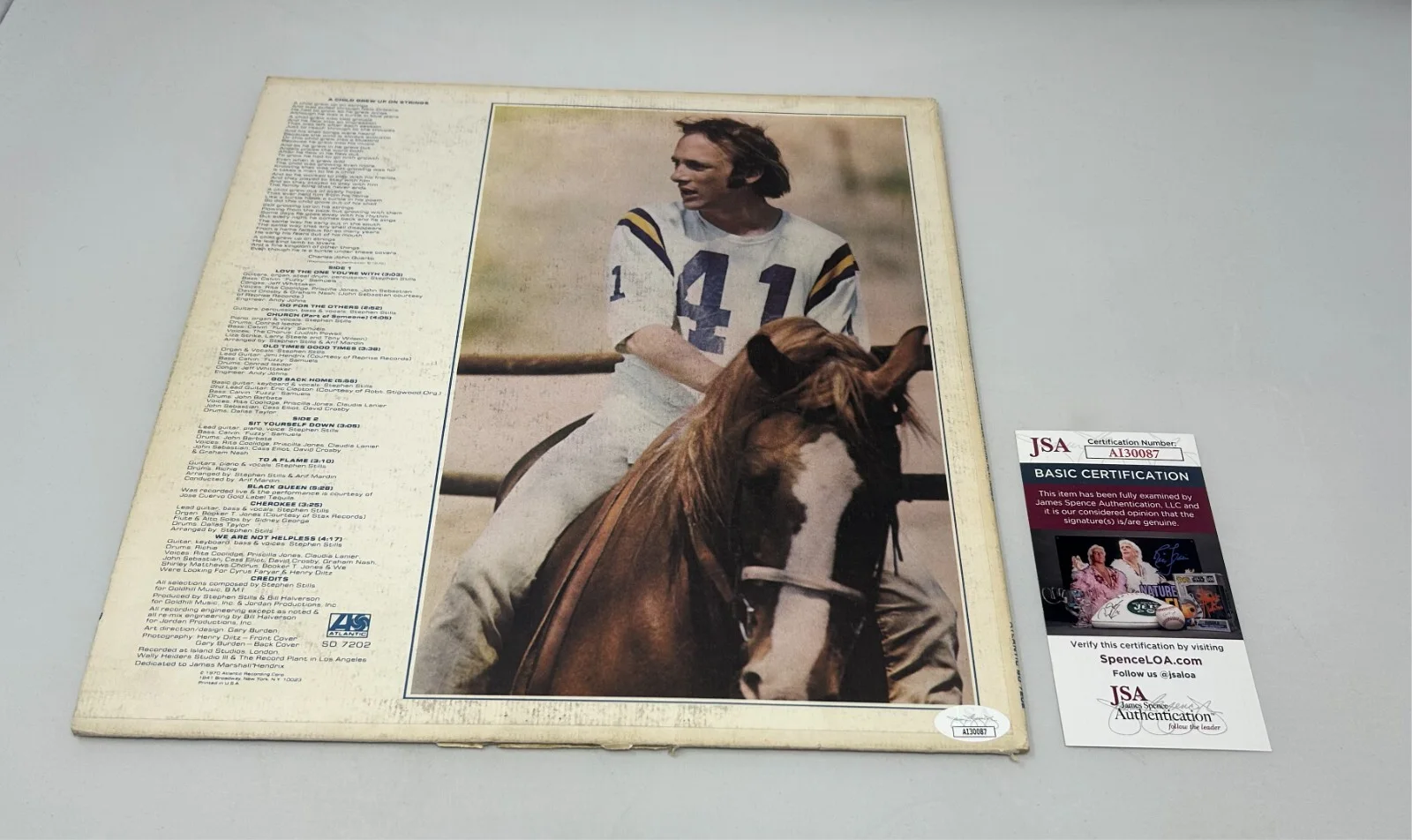 Stephen Stills signed Stephen Stills Album JSA COA, image 2