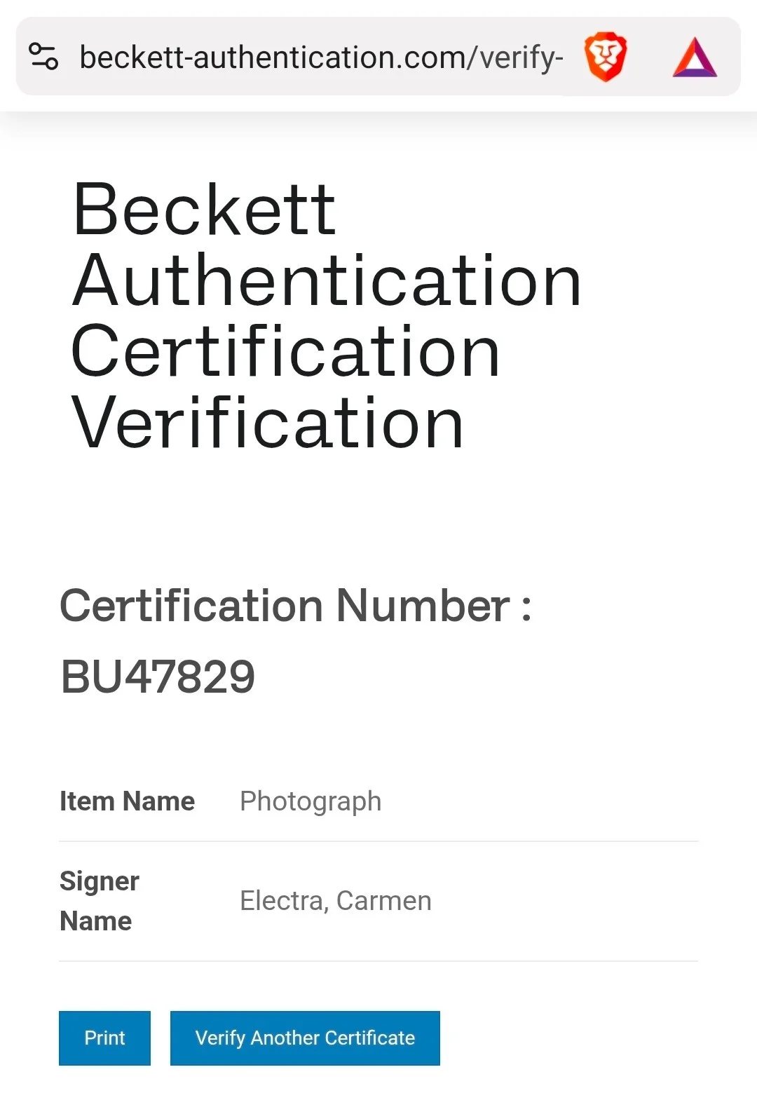 Carmen Electra — Carmen Electra Baywatch Lifeguard Autograph Beckett BAS Authentic 8 x 10 Photo, изображение 2