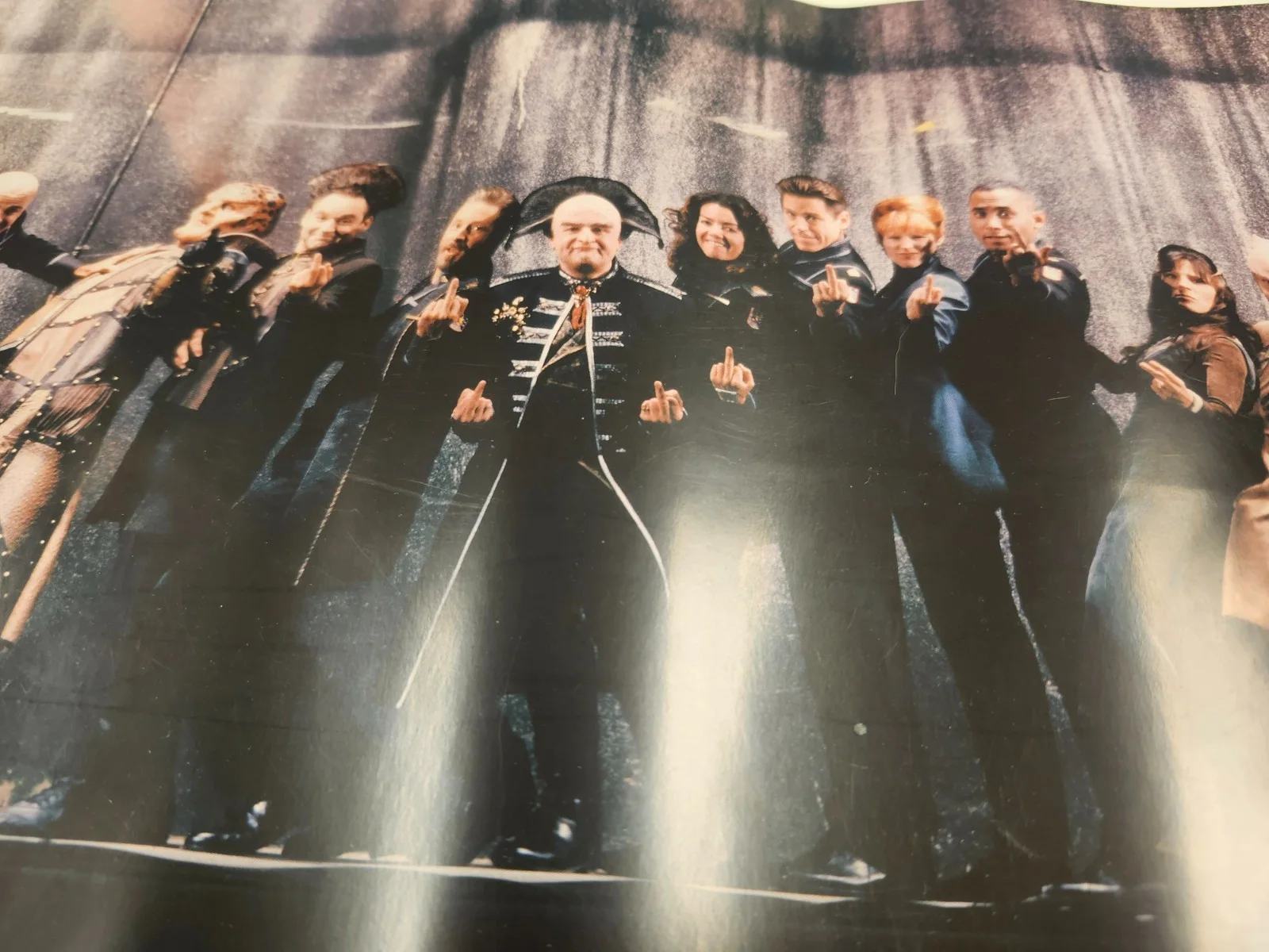 Jerry Doyle — Rare Jerry Doyle Signed Babylon 5 Cast Poster F.U. B5 middle finger numbered 124, image 3