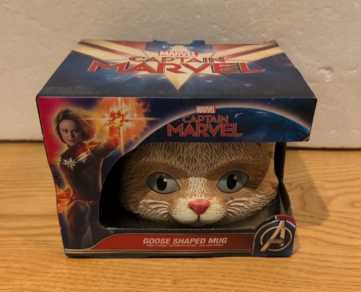 Captain Marvel Goose Cat Shaped 3d Ceramic Mug Official Merchandise Paladone New, image 2