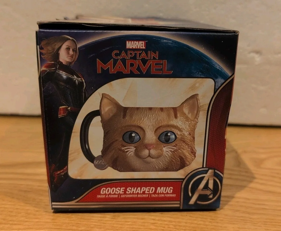 Captain Marvel Goose Cat Shaped 3d Ceramic Mug Official Merchandise Paladone New, image 3
