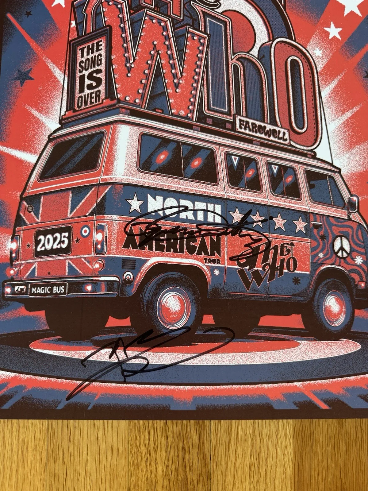 The Who Townshend Daltrey Signed Autographed Song Is Over Poster JSA LOA, image 2