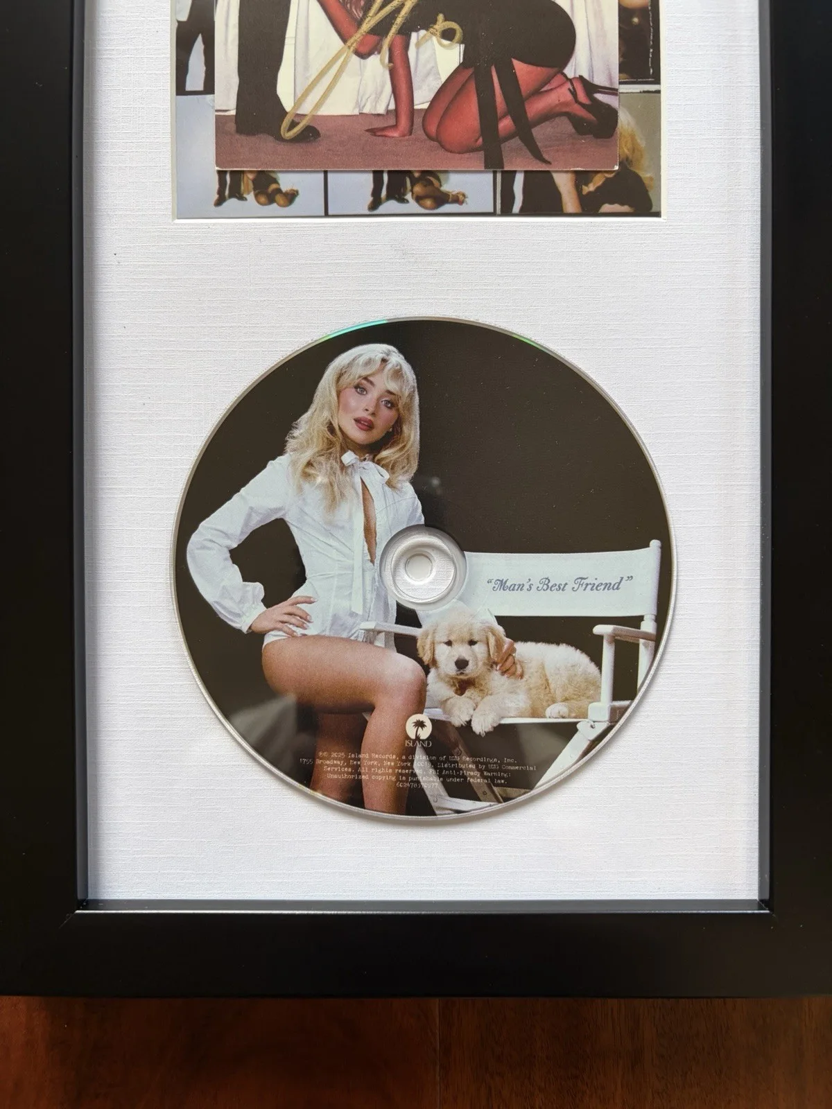 AUTHENTIC Sabrina Carpenter Man’s Best Friend FRAMED Signed CD Cover JSA COA, image 4