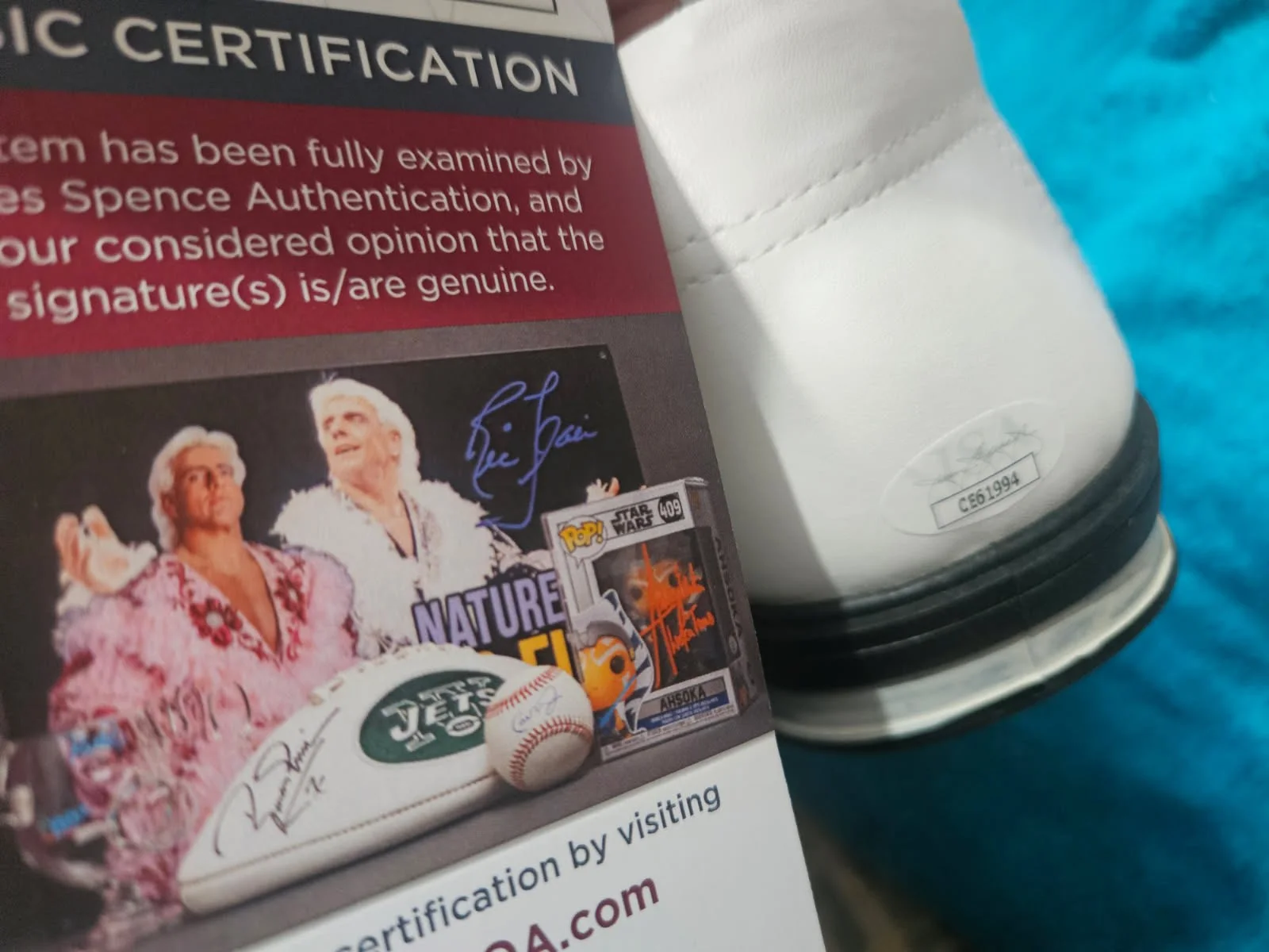 Randy Quaid — Christmas Vacation Randy Quaid Signed White Shoes Shi*%$^ Full added JSA Cert, изображение 4