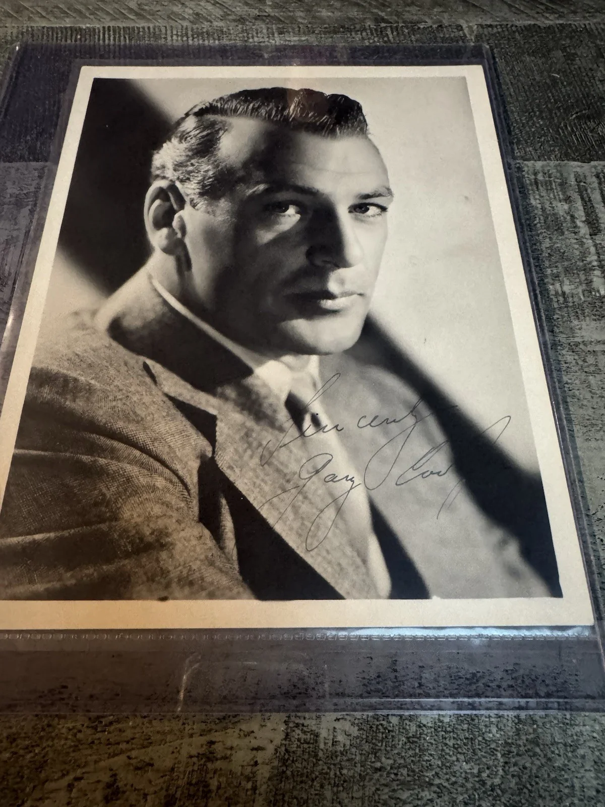 Gary Cooper — Gary Cooper Handsome Signed Original Vintage Dblwt Photo Autographed acting Icon, image 2