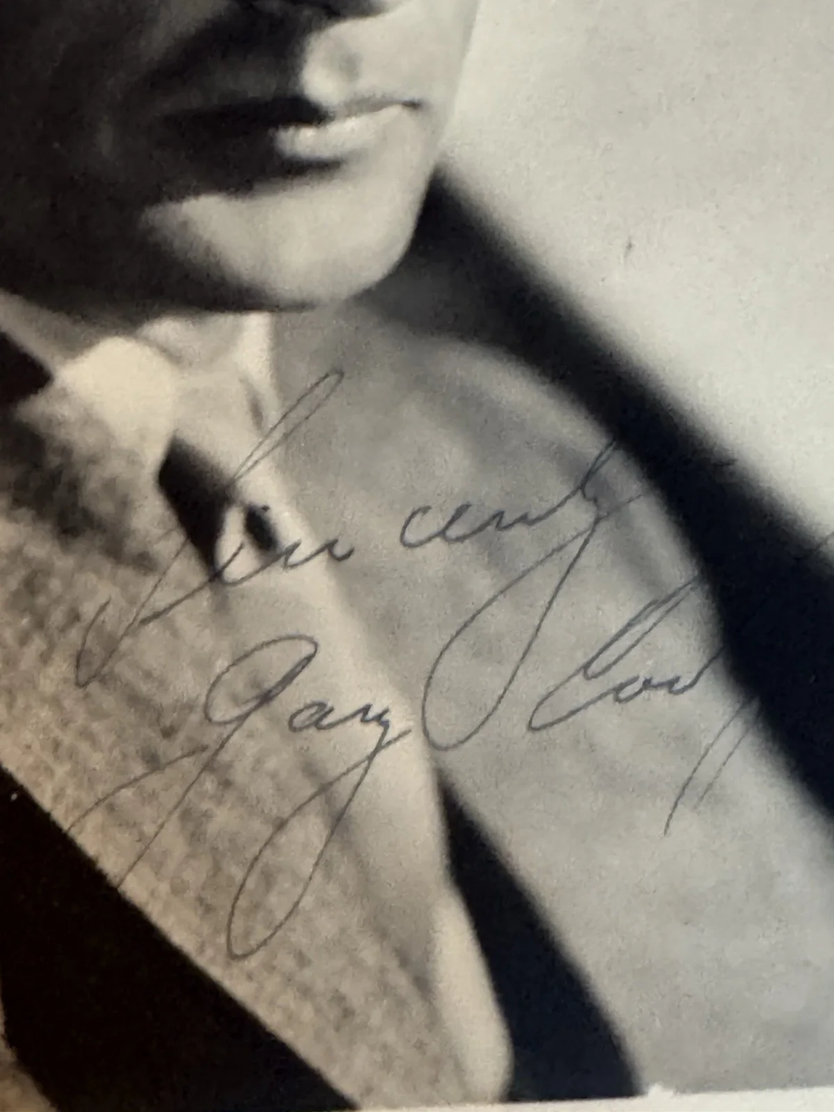 Gary Cooper — Gary Cooper Handsome Signed Original Vintage Dblwt Photo Autographed acting Icon, image 3
