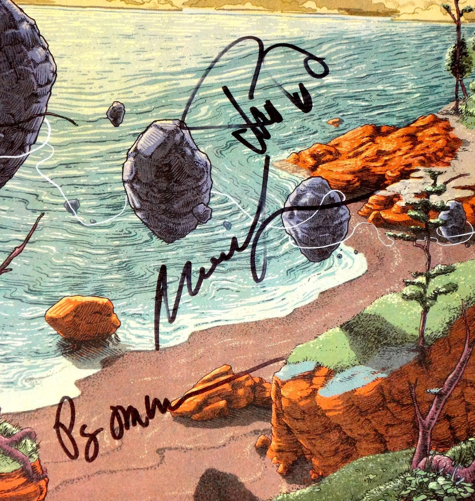 PHISH HAND SIGNED AUTOGRAPHED 2023 TOUR CONCERT POSTER BY 3 RARE W/ EXACT PROOF!, image 3