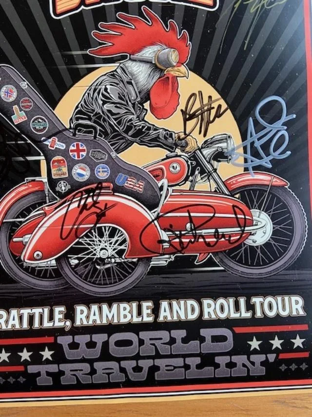 Autographed Blackberry Smoke "Rattle, Ramble and Roll Tour" poster 2025 Signed, изображение 3