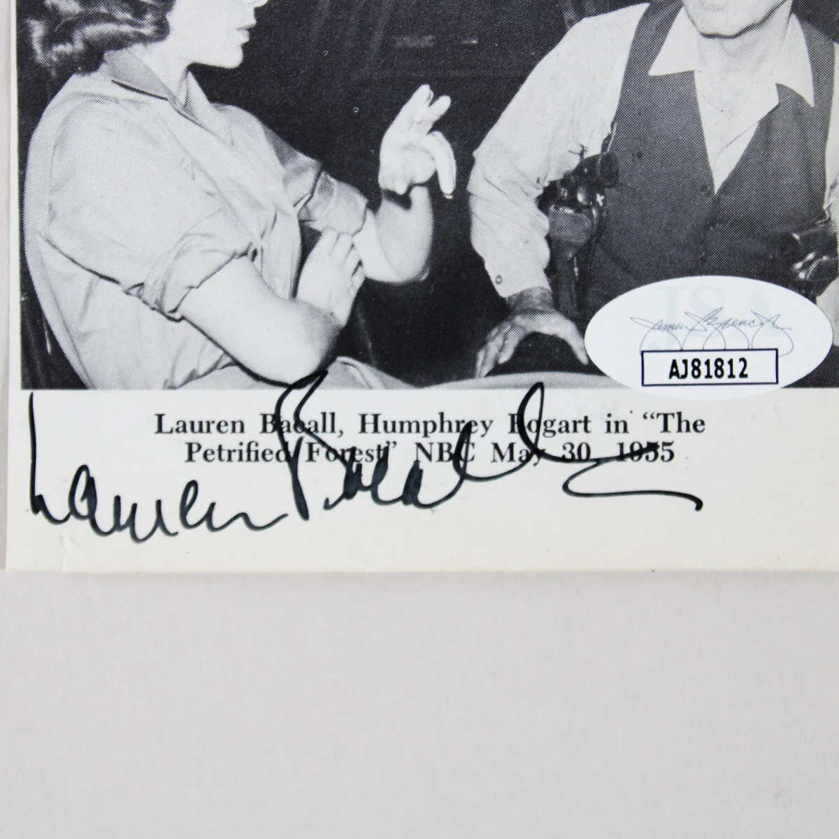 Lauren Bacall Signed Photo Petrified Forest - COA JSA, image 2