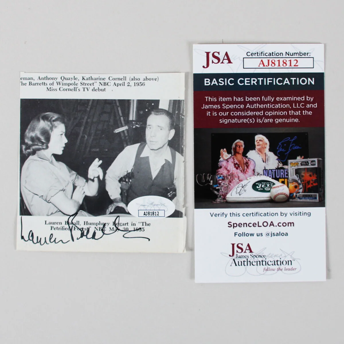 Lauren Bacall Signed Photo Petrified Forest - COA JSA, image 4