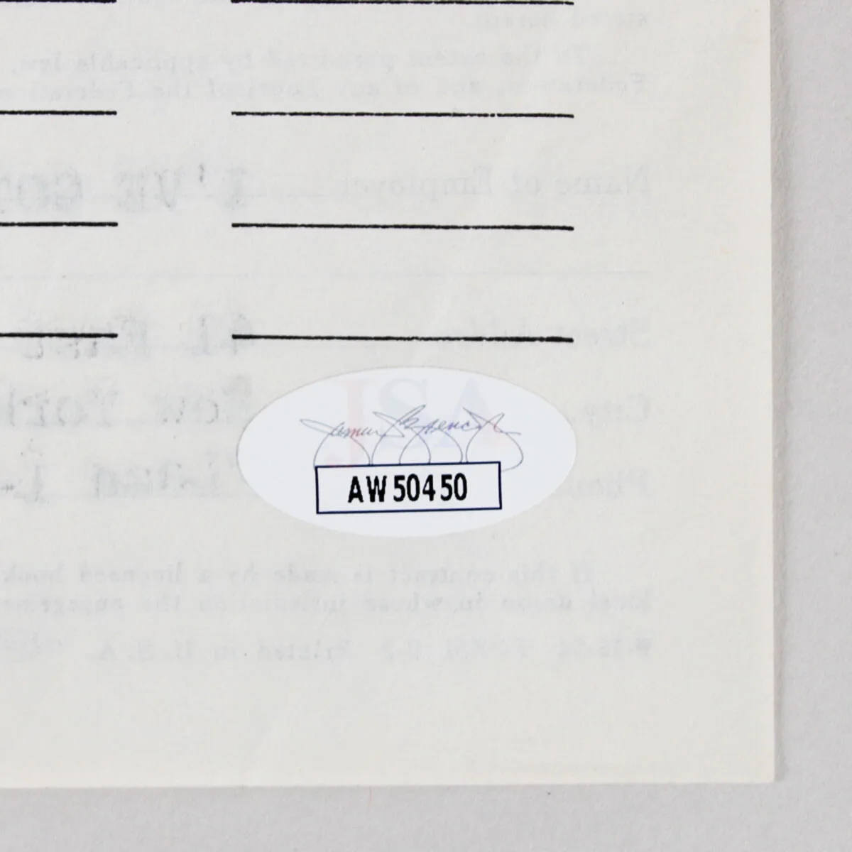 Jack Kelly Signed Contract - COA JSA, image 4