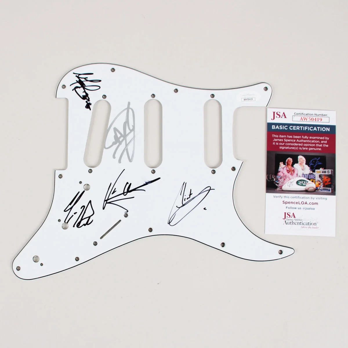 Fuel Band Signed Pickguard - COA JSA, image 2