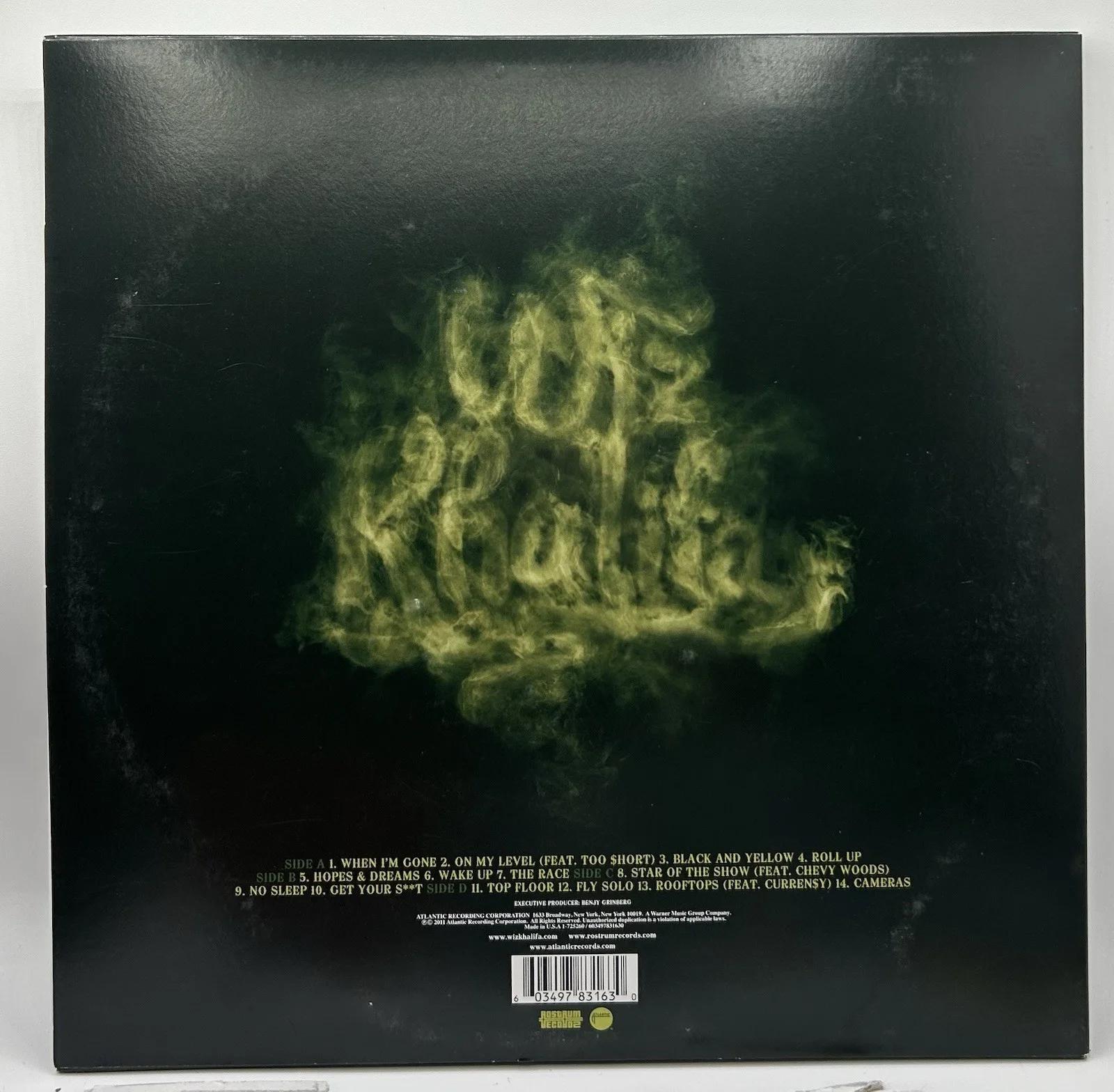 Wiz Khalifa Signed Rolling Papers Vinyl Record LP Autographed, image 3