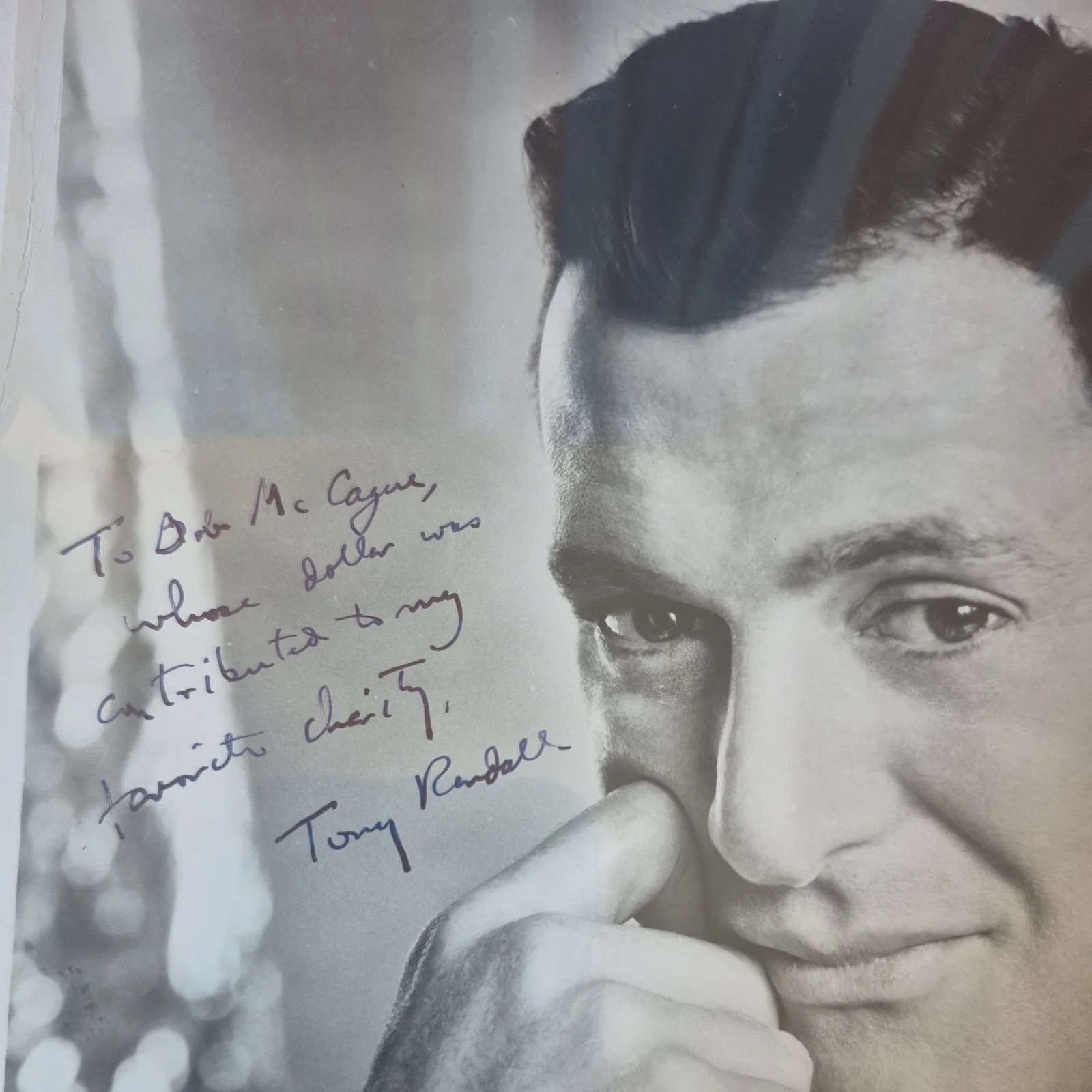 Tony Randall — TONY RANDALL Signed 8X10 Photo Autograph personalized Movie Actor "Odd Couple", изображение 4