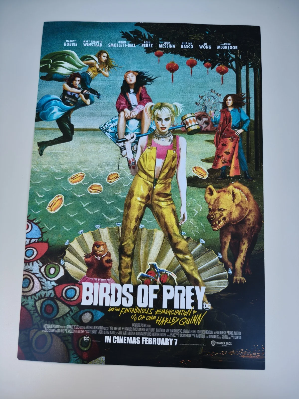 Birds Of Prey Movie Promotional Poster Harley Quinn Mini Single Sided 2020 A4, изображение 2