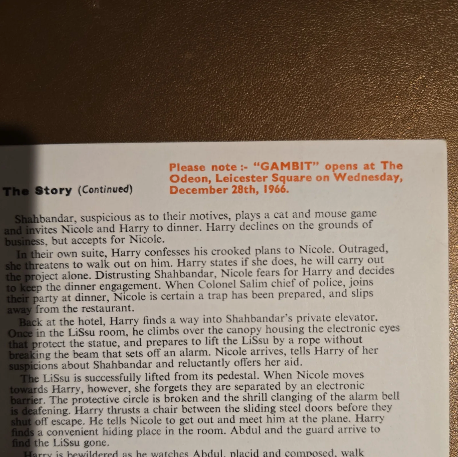 GAMBIT press book screening Shirley MacLaine Michael Caine Herbert Lom Neame, изображение 3
