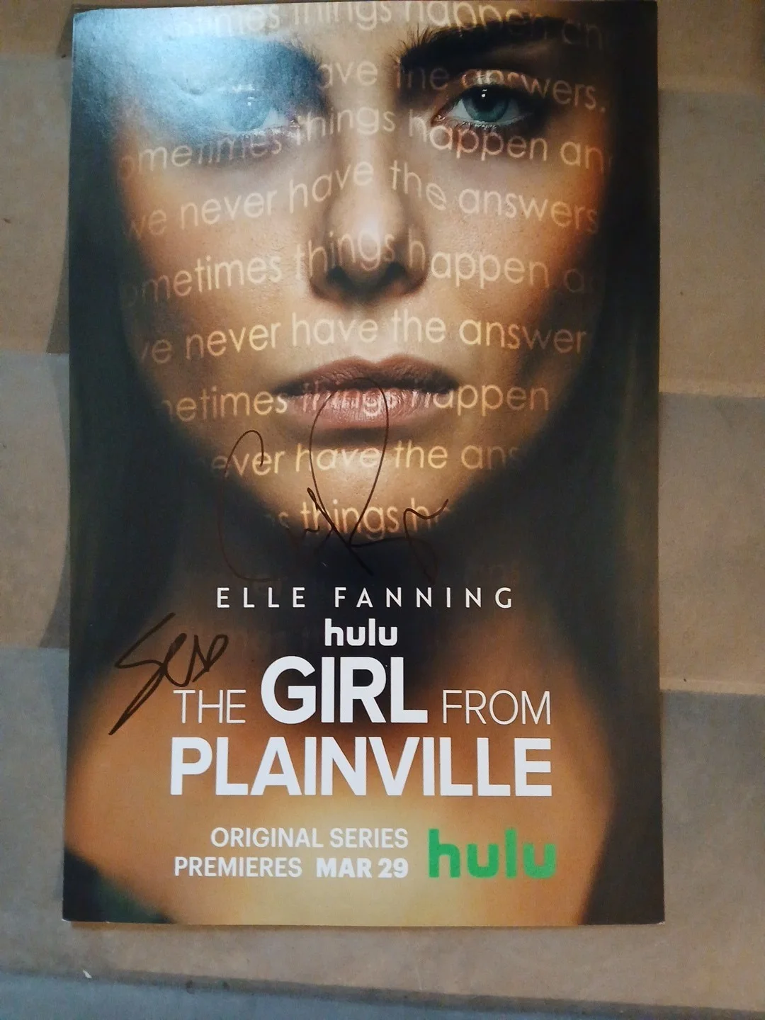 elle fanning — ELLE FANNING/ COLTON RYAN 🔥 Hand Signed THE GIRL FROM PLANVILLE 11X17 📸