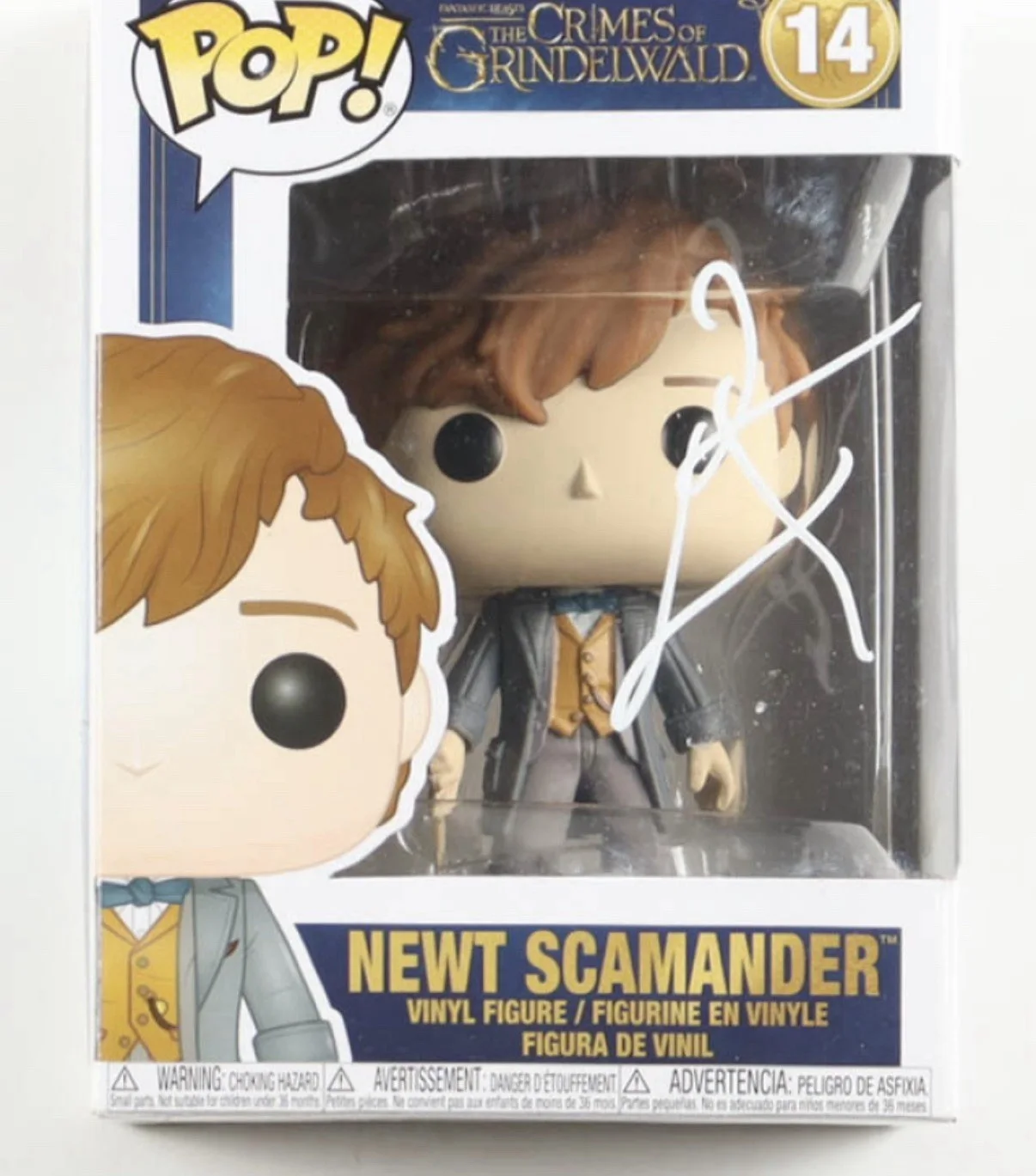 Eddie Redmayne — Eddie Redmayne Signed Fantastic Beasts Newt Scammander Funko Pop #14 Beckett COA