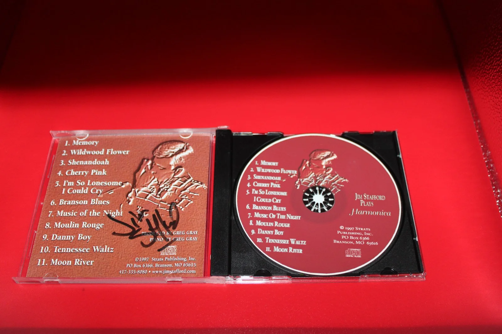 Jim Stafford Plays Harmonica CD Signed Autographed Country Instrumental 1997, изображение 3