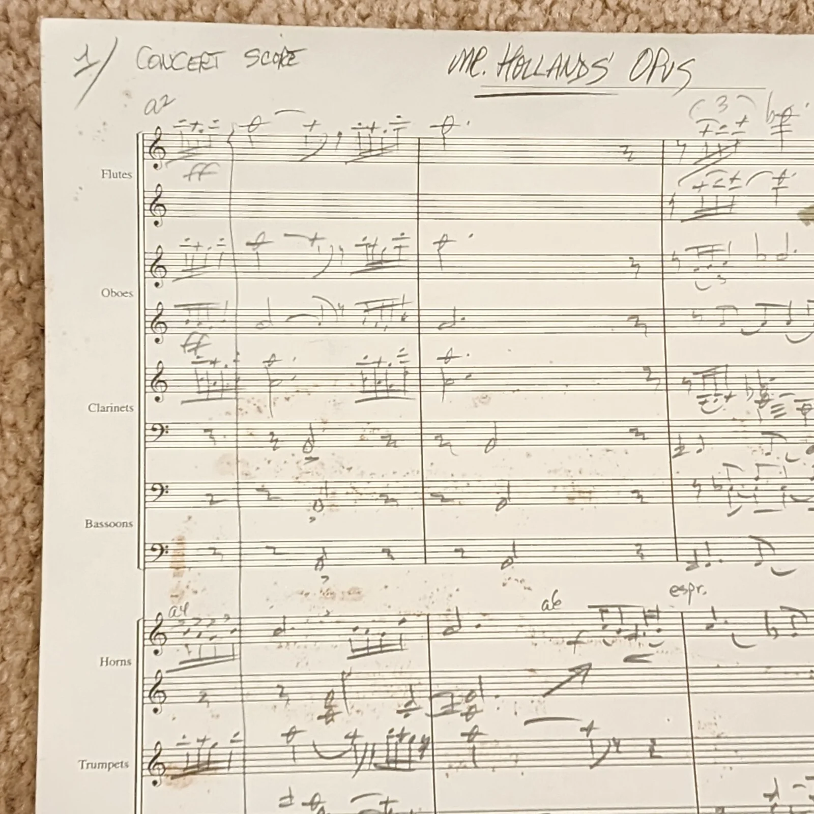 Michael Kamen — Mr. Holland's Opus Original Movie Score Michael Kamen PSA DNA Signed Autograph, image 5