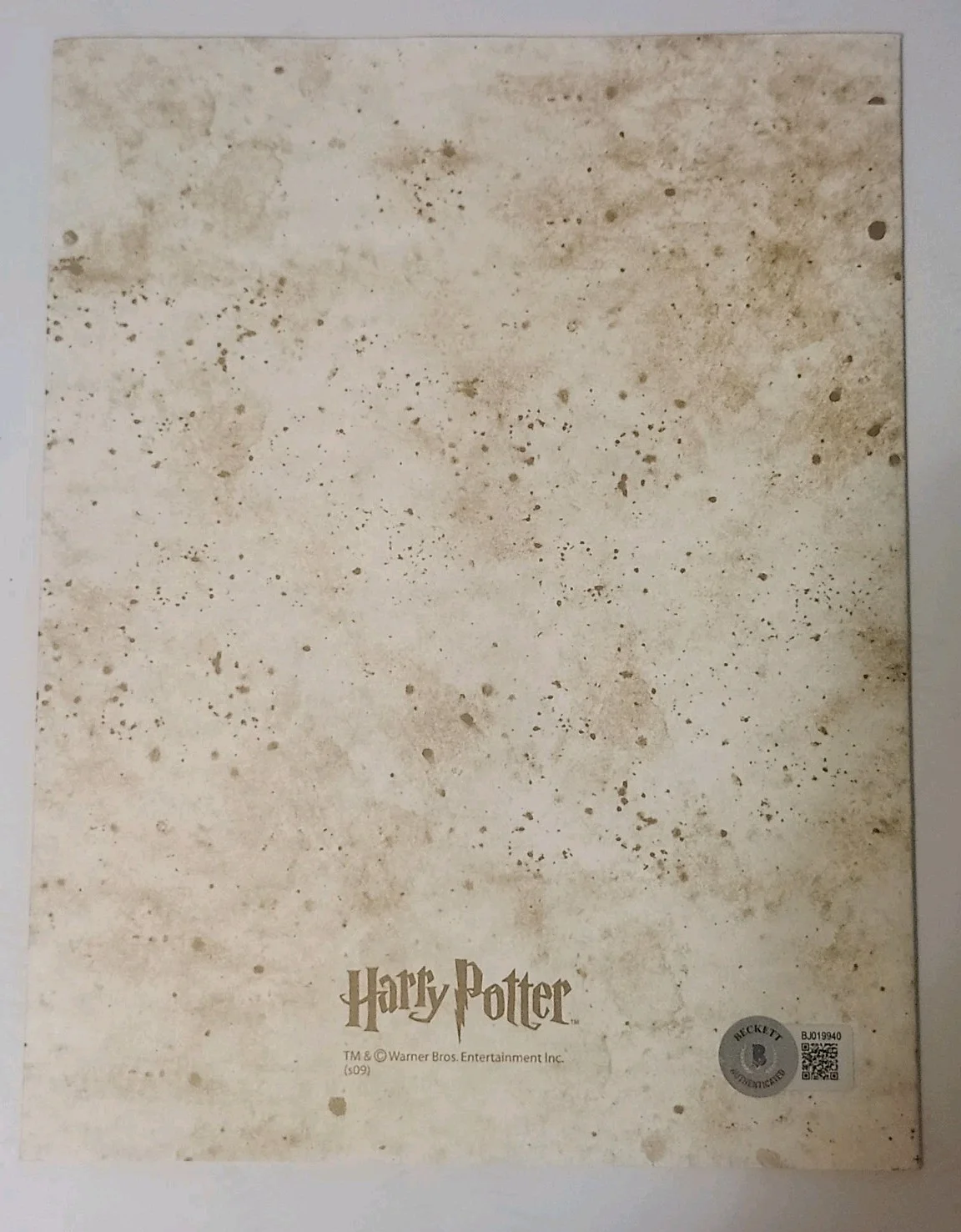 DANIEL RADCLIFFE — DANIEL RADCLIFFE SIGNED HARRY POTTER MARAUDER'S MAP AUTOGRAPH BECKETT COA, image 2