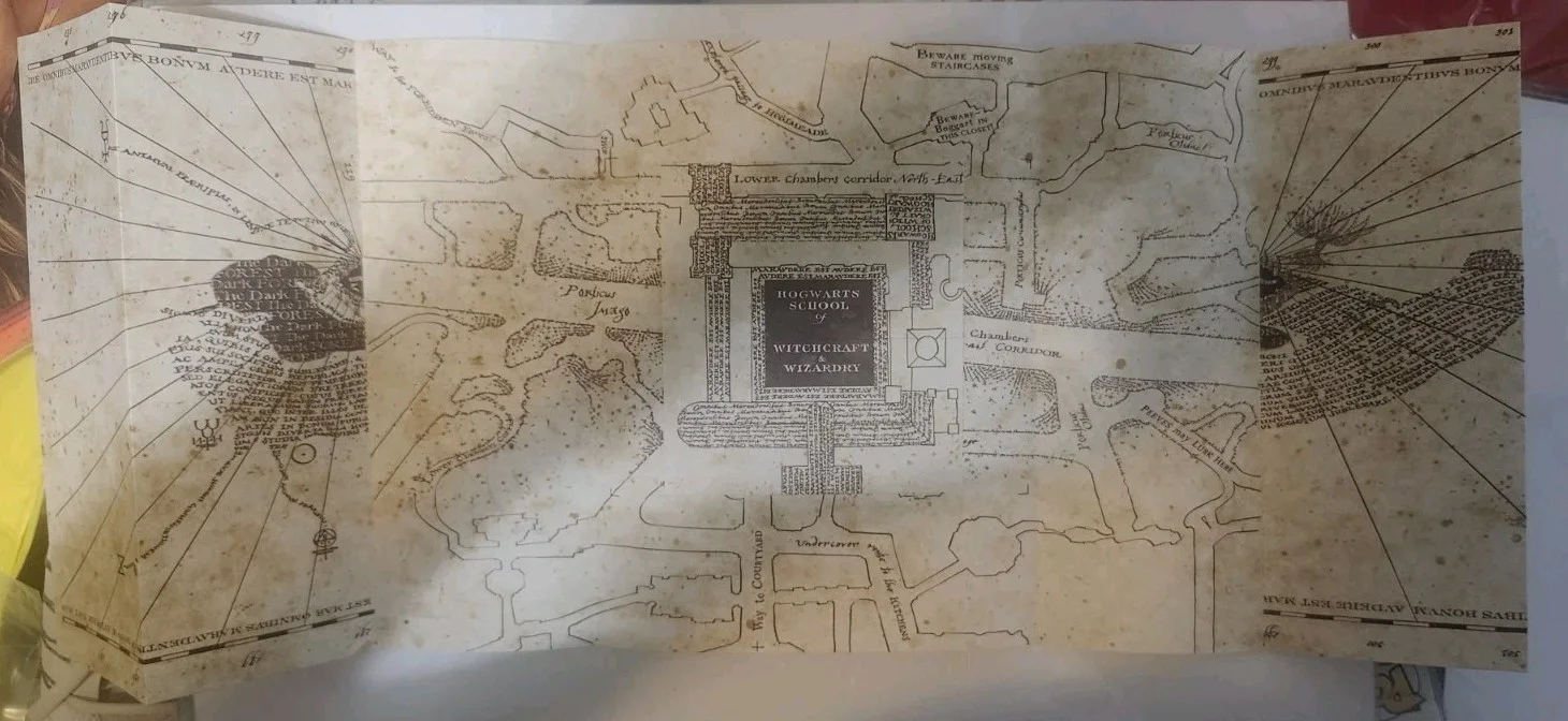 DANIEL RADCLIFFE — DANIEL RADCLIFFE SIGNED HARRY POTTER MARAUDER'S MAP AUTOGRAPH BECKETT COA, image 3