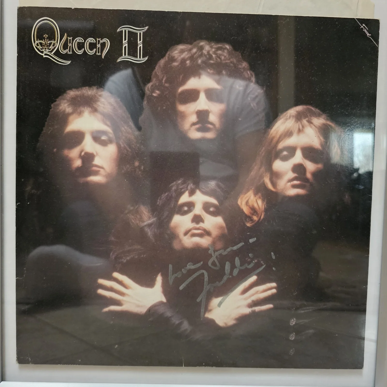 Freddie Mercury Authentic Autograph -Hand Signed QUEEN LP -COA -Framed, image 3