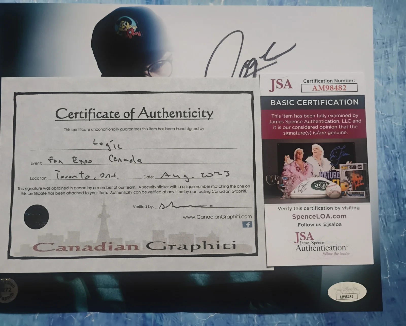 Logic Rapper Hand Signed Autograph 8x10 Photo JSA COA - NO US TARIFFS, image 4
