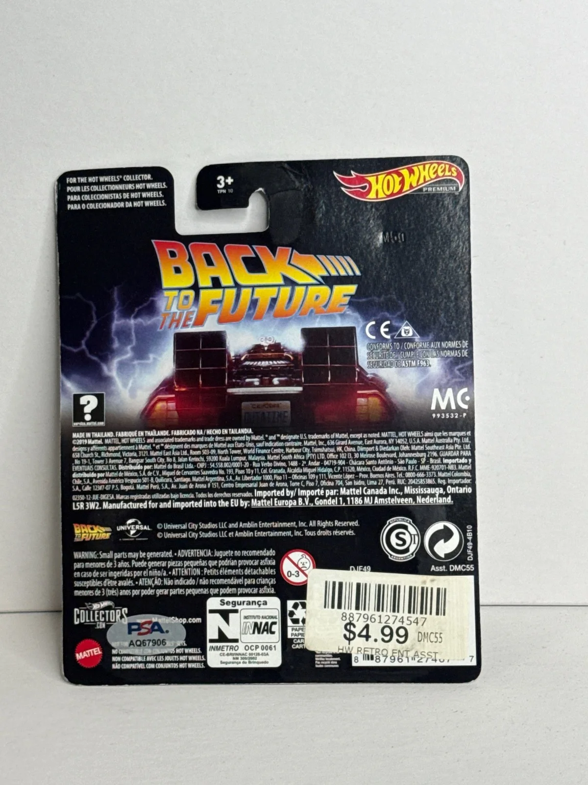 Michael J Fox — Michael J Fox Signed Hot Wheels Back To The Future DeLorean PSA AQ67906, image 2