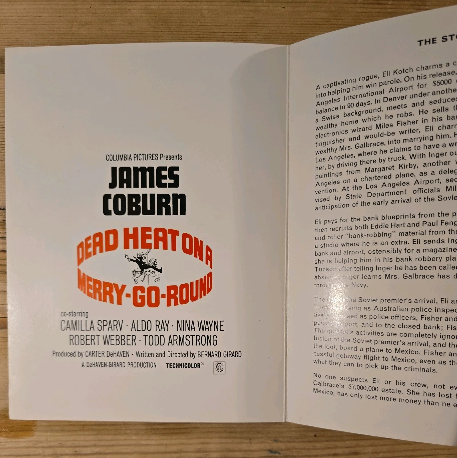 DEAD HEAT ON A MERRY GO ROUND press book 1966 James Coburn Camilla Sparv, image 2