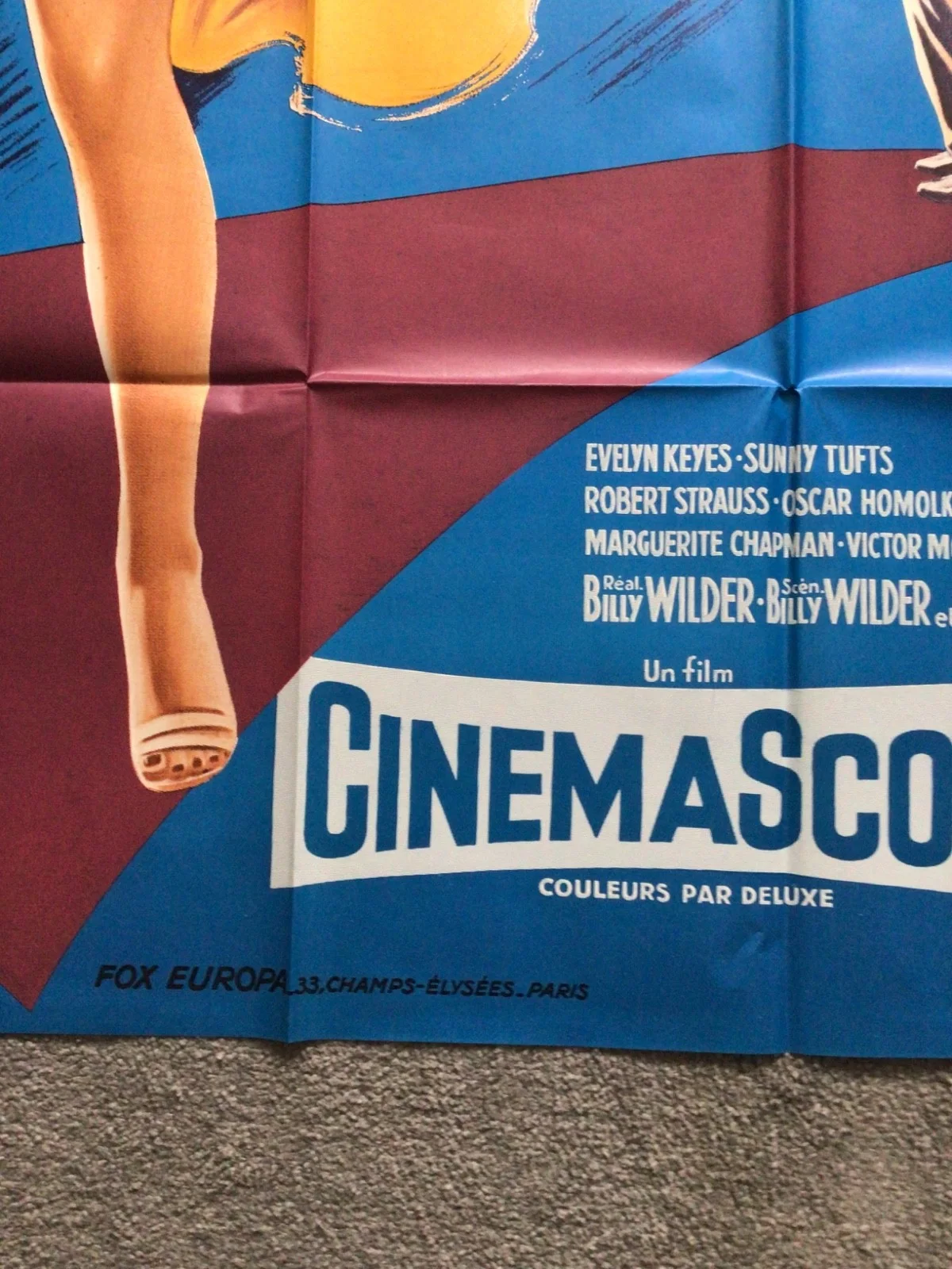 Marilyn Monroe 7 Year Itch large original French movie poster in Mint condition, image 3