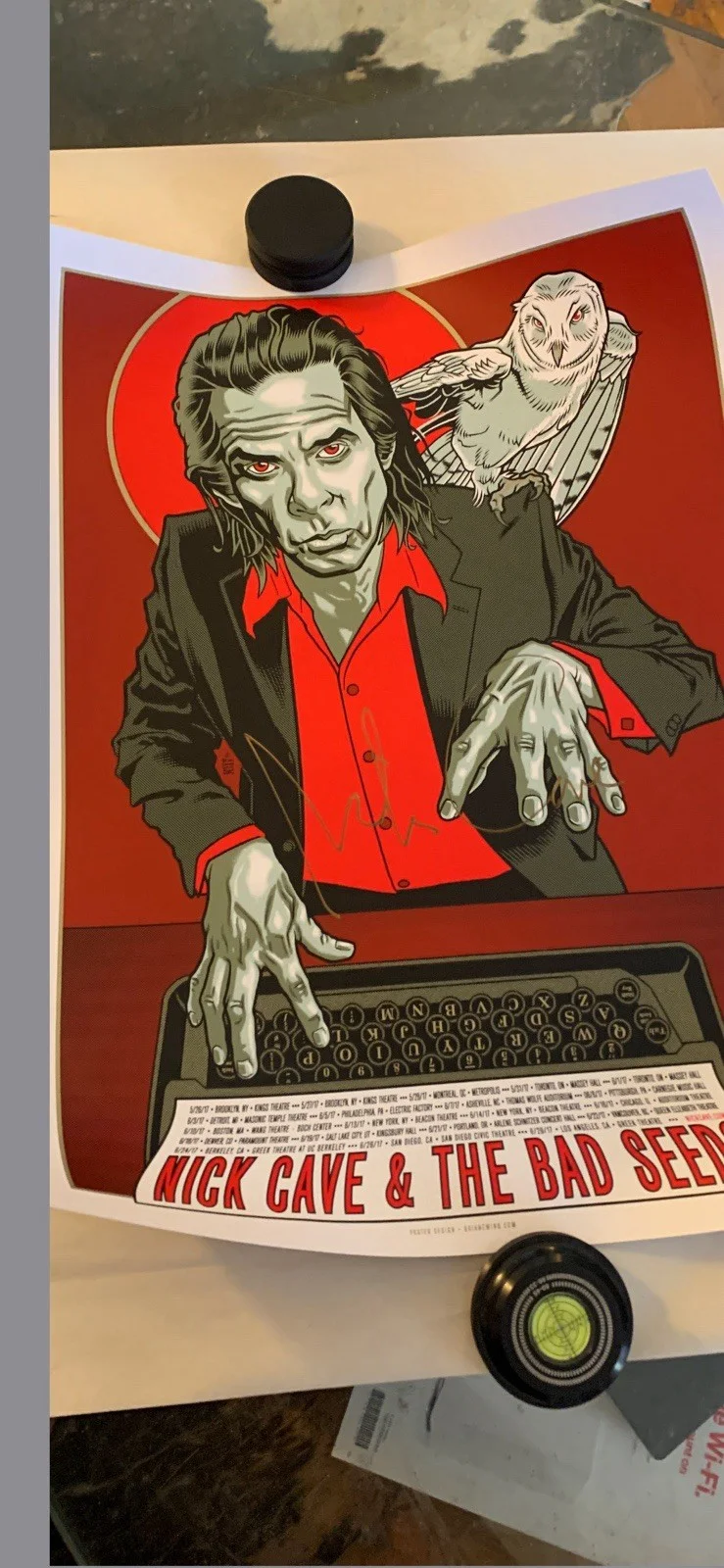 Nick Cave & The Bad Seeds 2017 Tour Poster Signed Excellent Condition! $159.99, изображение 2