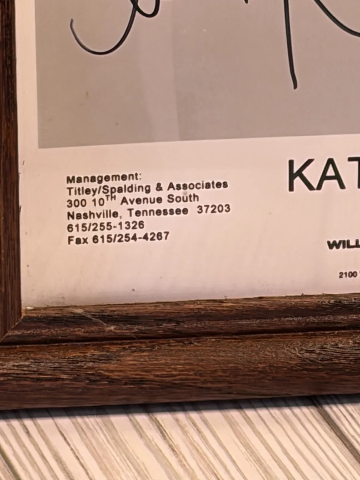 Kathy Mattea Signed Publicity 8x10 Photo Framed Mercury Records Universal Music, image 3