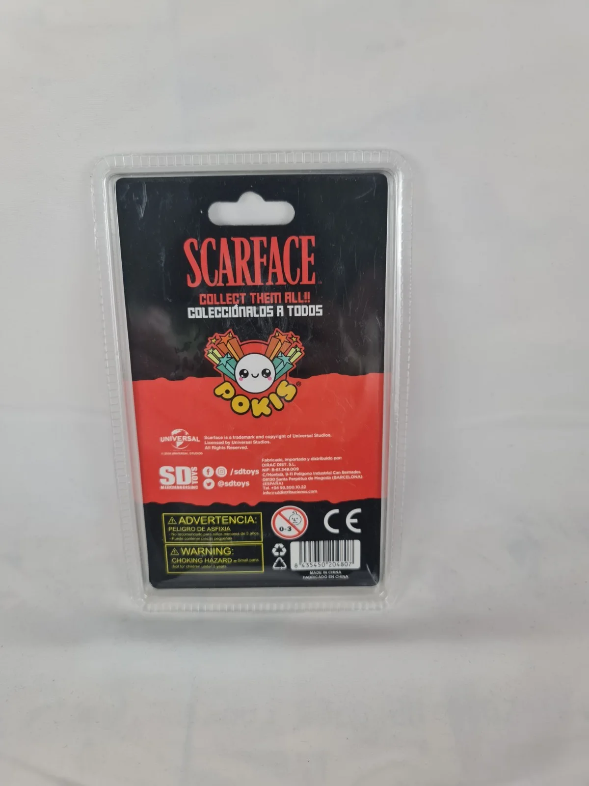 Scarface Tony Montana Pokis Keychain Official SD Toys Figure Keyring New Sealed, изображение 3