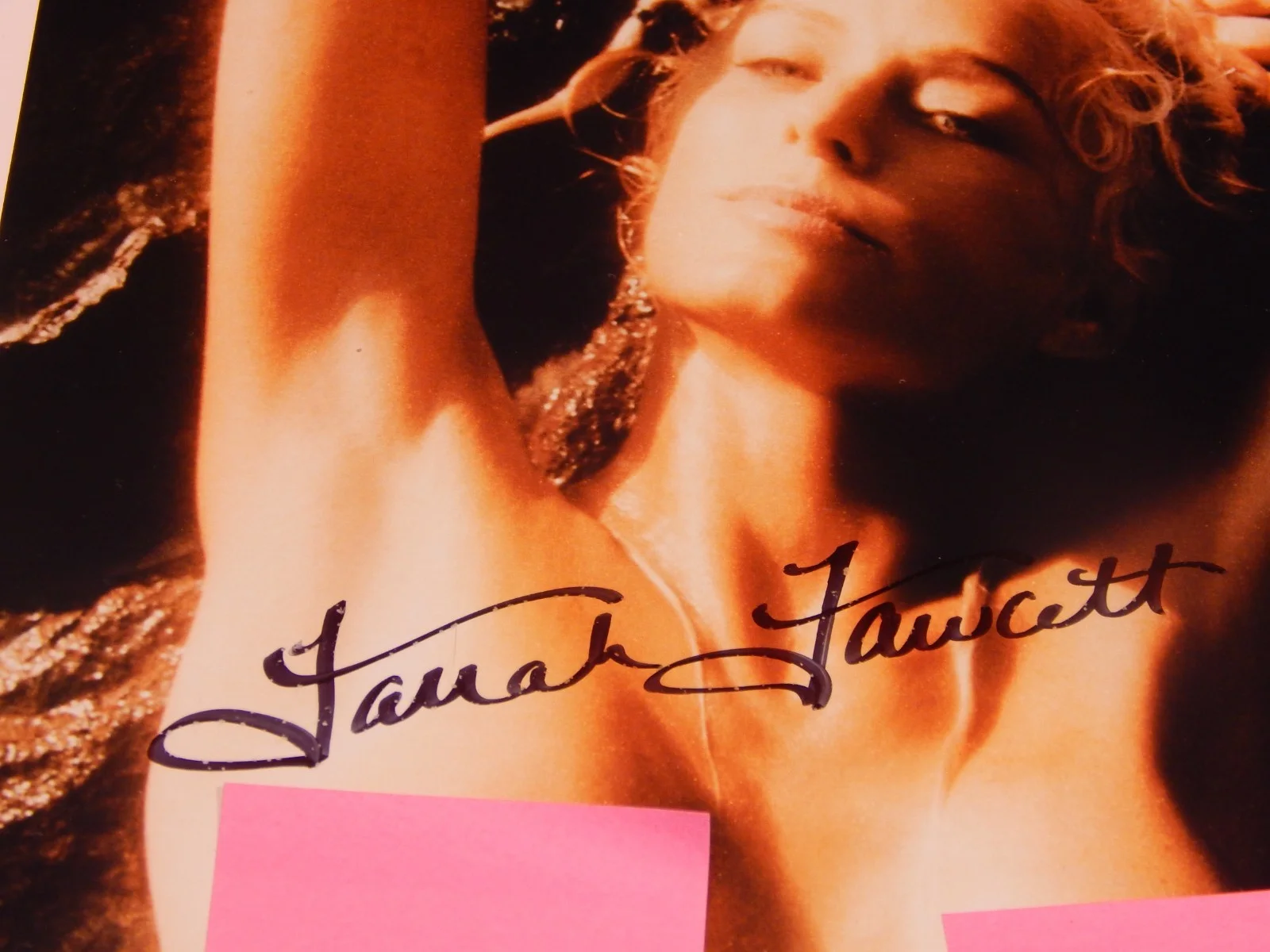 Original Signed Auto Farrah Fawcett 8x10 Photo Died 2009 Charlies Angels, изображение 2