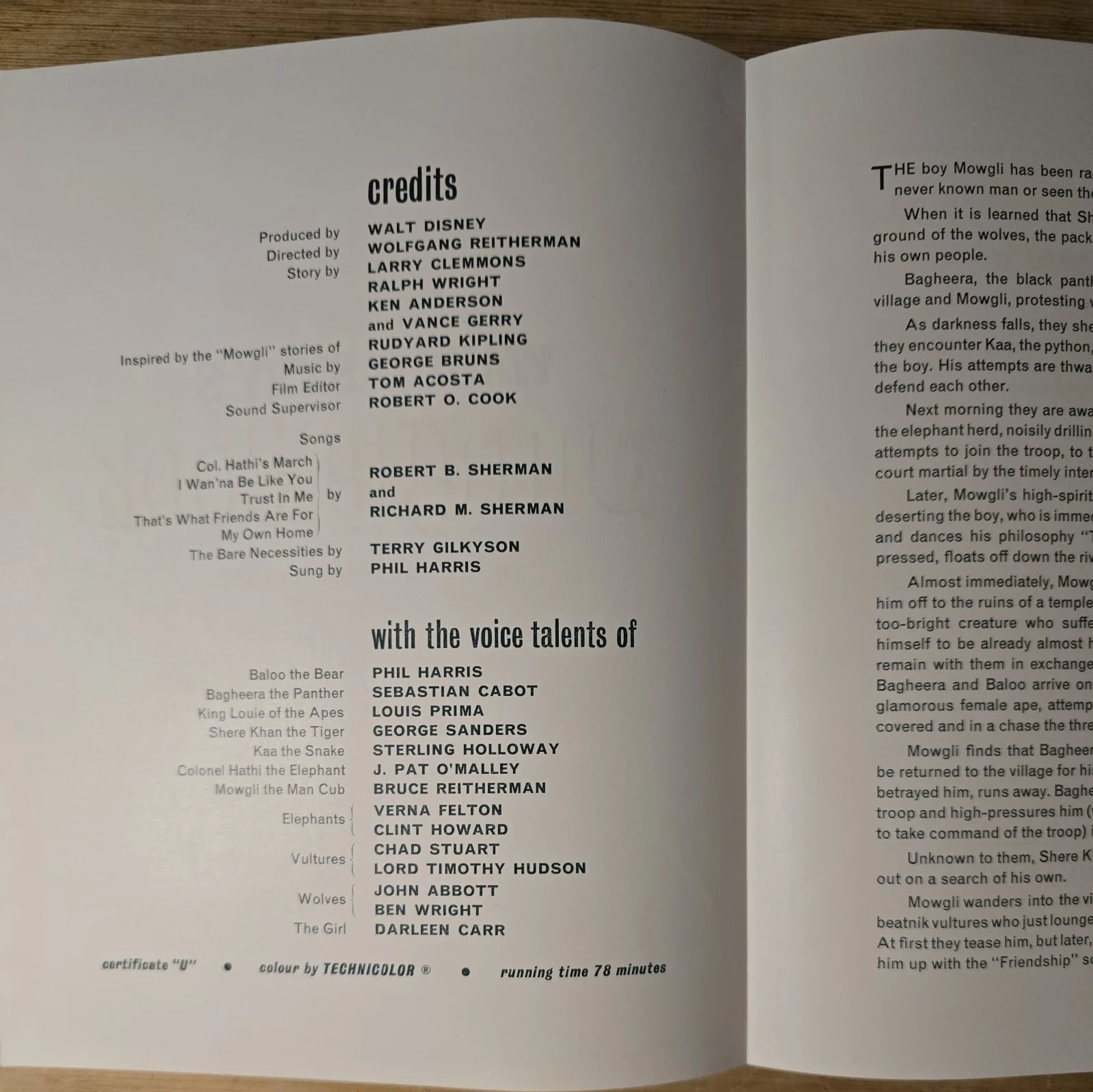 THE JUNGLE BOOK Walt Disney press book 1967, изображение 2