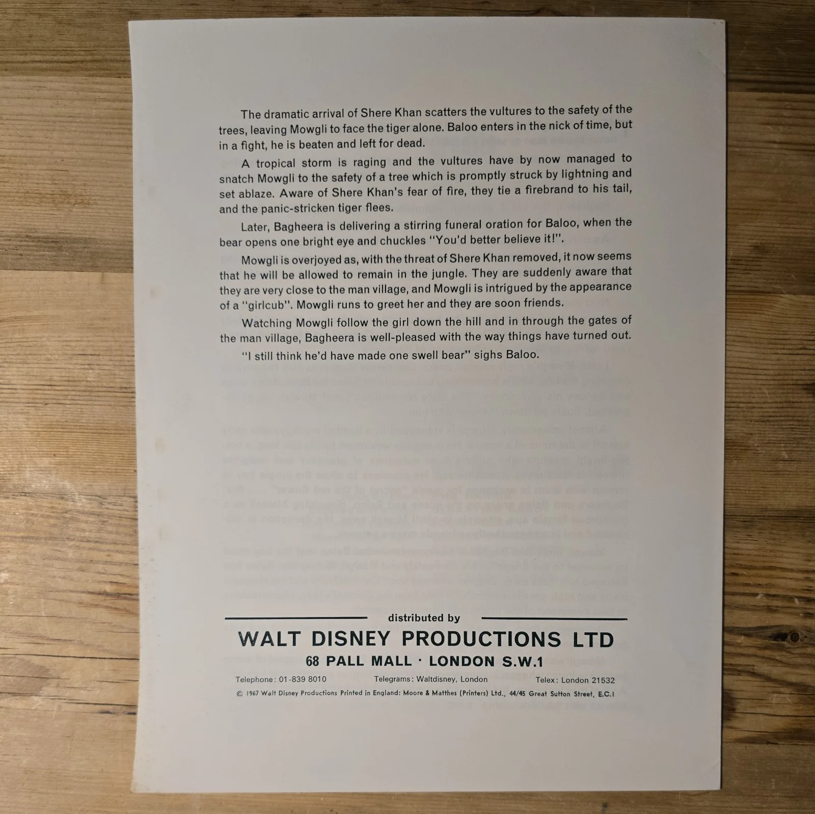 THE JUNGLE BOOK Walt Disney press book 1967, изображение 3