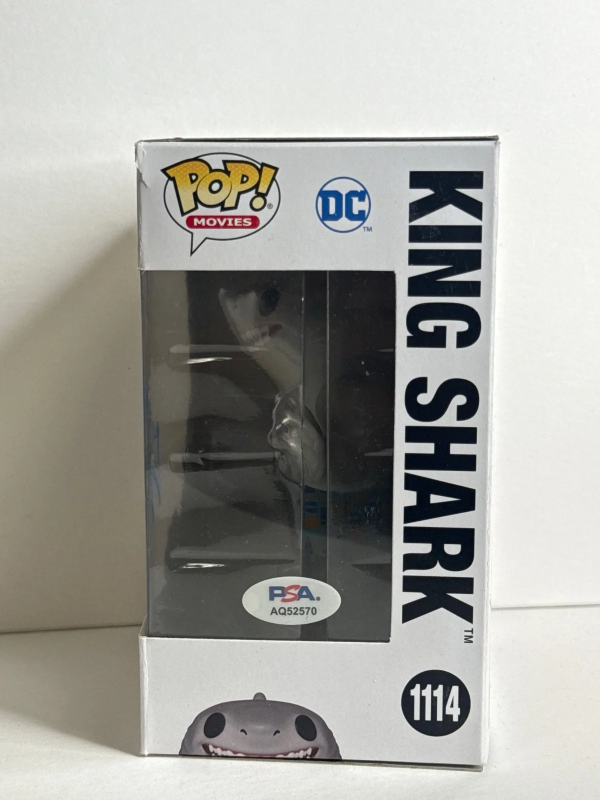Steve Agee — Steve Agee Signed King Shark The Suicide Squad Funko #1114 PSA AQ52570, изображение 3
