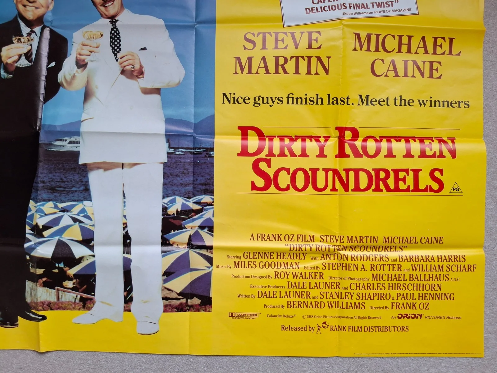 Dirty Rotten Scoundrels Rare & Original Film Cinema Movie Quad Poster, изображение 5