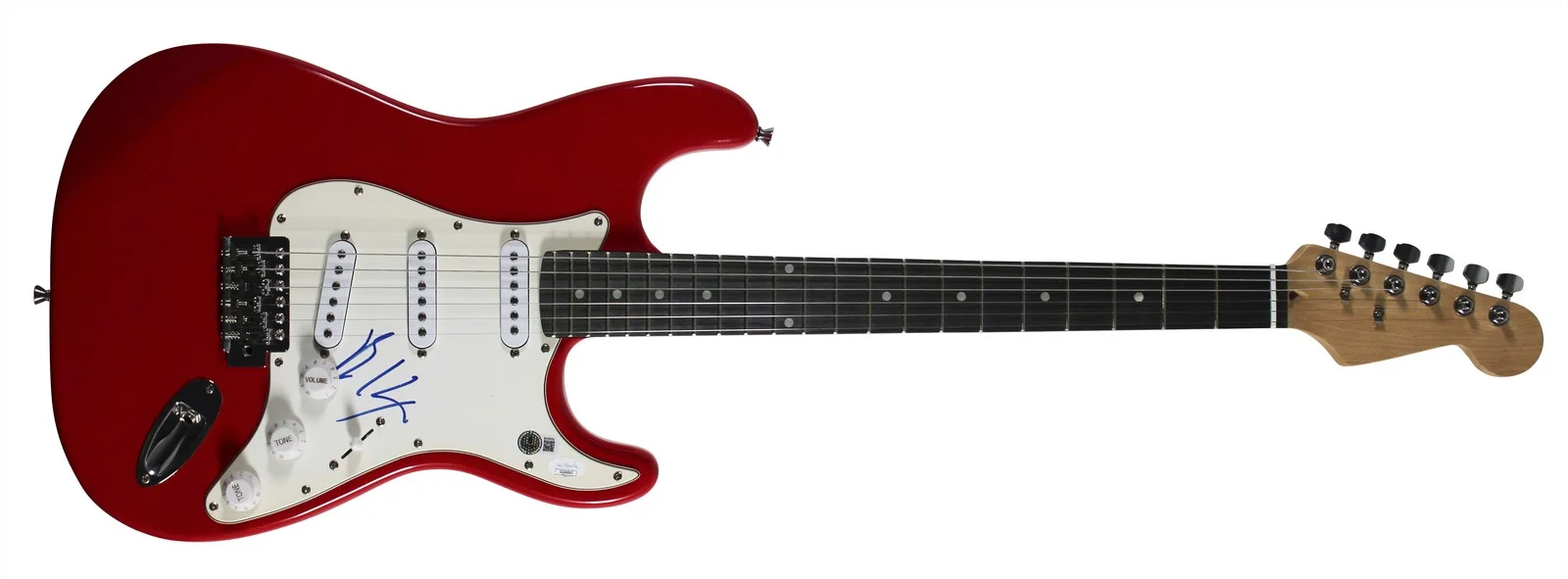 Billy Idol — Billy Idol Authentic Signed Red Electric Guitar Autographed BAS #BU55055, image 3