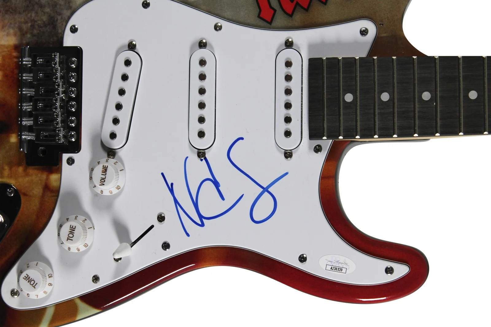 Nas — Nas Authentic Signed Glarry Electric Guitar Autographed JSA #AJ36539, image 2
