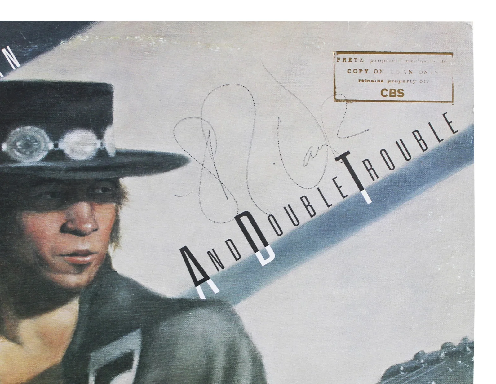 Stevie Ray Vaughan — Stevie Ray Vaughan Signed Texas Flood Album Cover W/ Vinyl PSA/DNA #AD03973, изображение 3