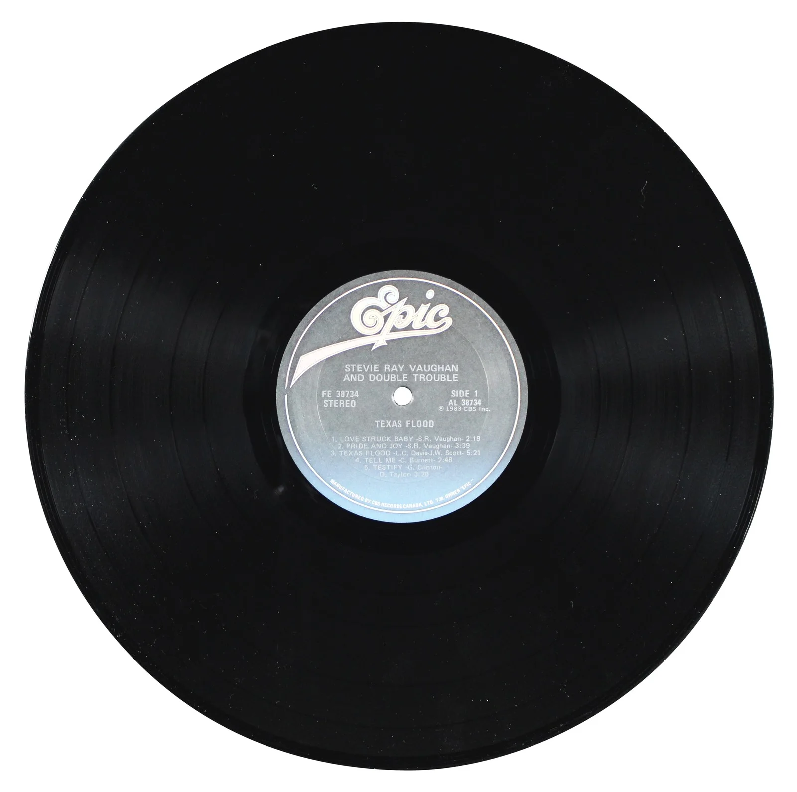 Stevie Ray Vaughan — Stevie Ray Vaughan Signed Texas Flood Album Cover W/ Vinyl PSA/DNA #AD03973, изображение 5