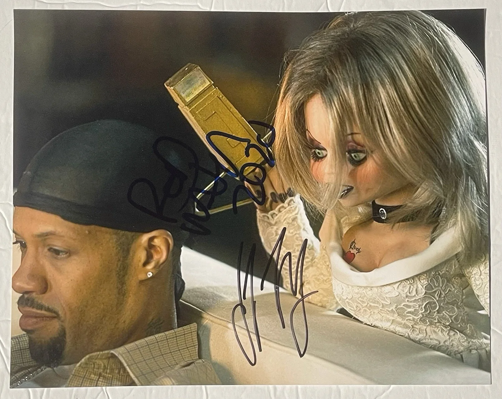 Jennifer Tilly, Redman — Jennifer Tilly Redman Tiffany Seed of Chucky Dual Signed 8x10 Photo RARE