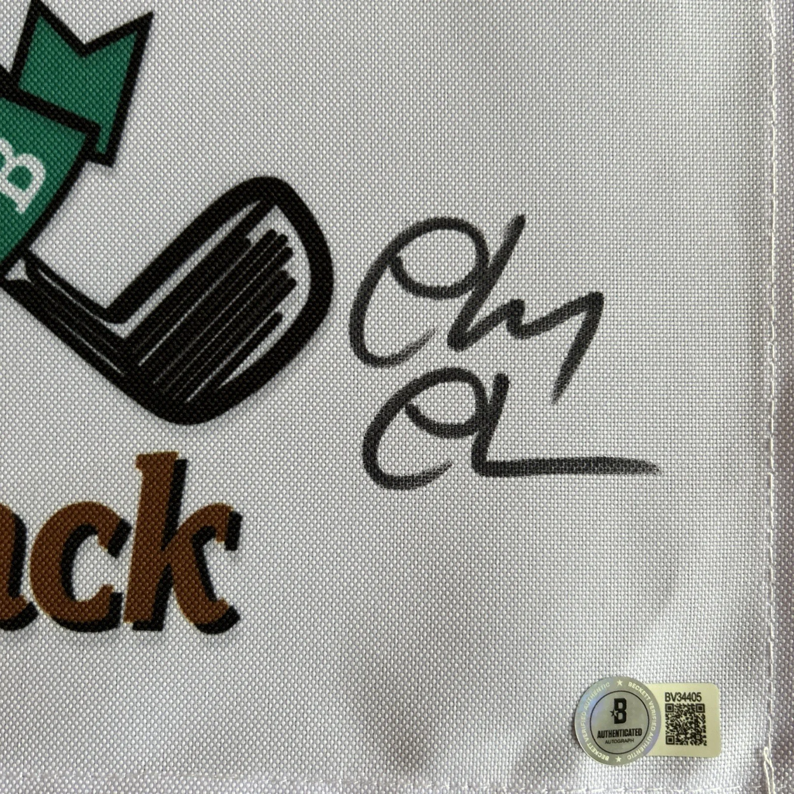 Chevy Chase — Chevy Chase Signed Autograph Caddyshack Bush Wood Pin Flag Beckett BAS, изображение 3